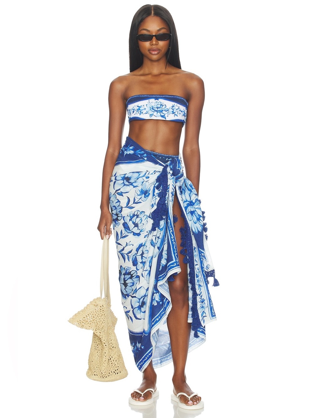 Farm Rio Porcelain Garden Sarong - Picture 2 of 7